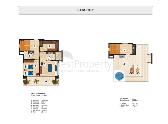 اضخم مجمع فلل على شاطئ البحر المتوسط - الانيا 