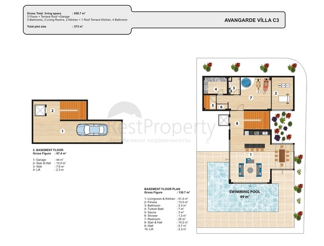 اضخم مجمع فلل على شاطئ البحر المتوسط - الانيا 