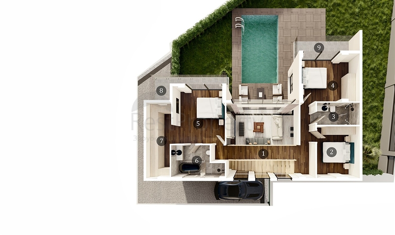 فلل 3+1 و 4+1 و 5+1 في منطقة دوشيمالتي - أنطاليا 