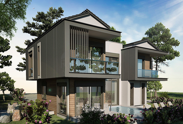 فلل 3+1 و 4+1 و 5+1 في منطقة دوشيمالتي - أنطاليا 