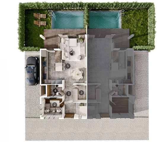 فلل 3+1 و 4+1 و 5+1 في منطقة دوشيمالتي - أنطاليا 
