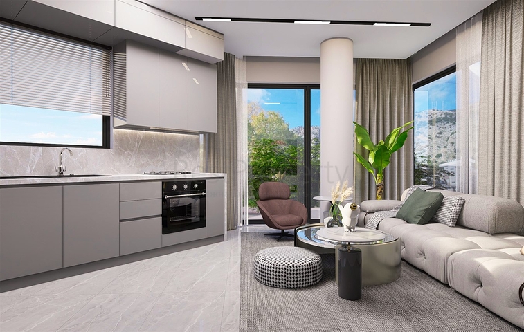 شقق دوبلكس 2 + 1 في حي البرسيمون-أنطاليا