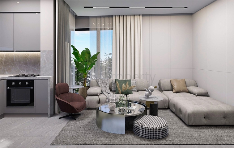 شقق دوبلكس 2 + 1 في حي البرسيمون-أنطاليا