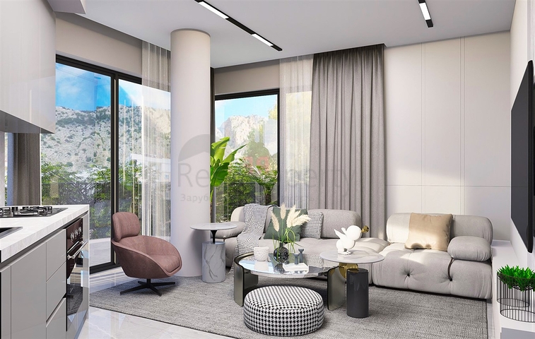 شقق دوبلكس 2 + 1 في حي البرسيمون-أنطاليا