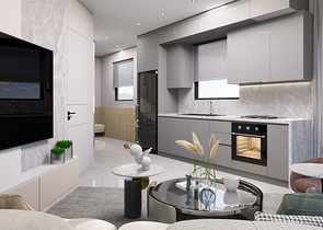 شقق دوبلكس 2 + 1 في حي البرسيمون-أنطاليا