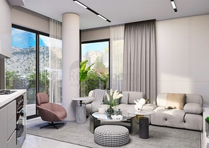 شقق دوبلكس 2 + 1 في حي البرسيمون-أنطاليا