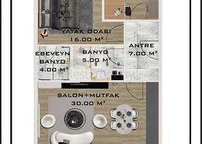 شقق 1+1 و 2+1 في منطقة ألتينتاس-أنطاليا 