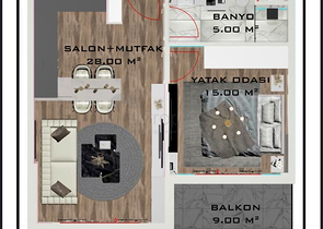 شقق 1+1 و 2+1 في منطقة ألتينتاس-أنطاليا 