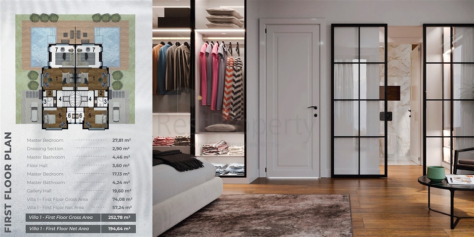 فيلا 5+1 في منطقة سايد انطاليا 