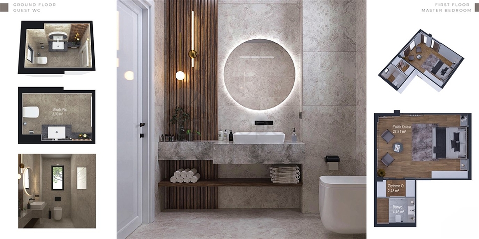 فيلا 5+1 في منطقة سايد انطاليا 