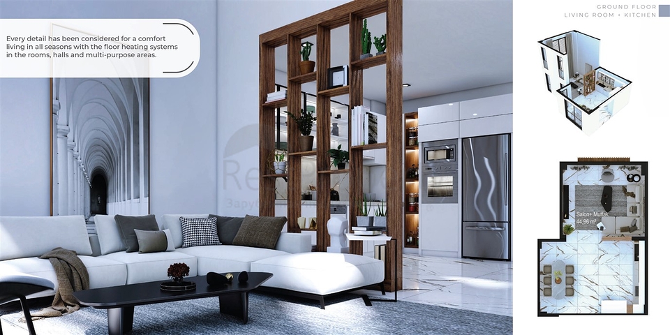 فيلا 5+1 في منطقة سايد انطاليا 