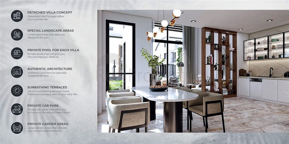 فيلا 5+1 في منطقة سايد انطاليا 