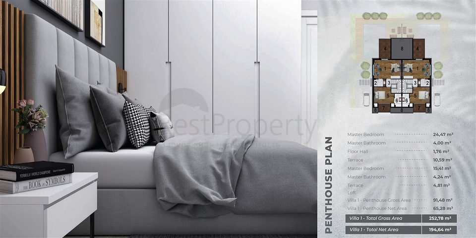 فيلا 5+1 في منطقة سايد انطاليا 