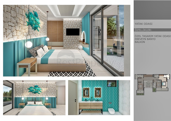 فيلا 6+1 في ارمينيك - حي أنطاليا