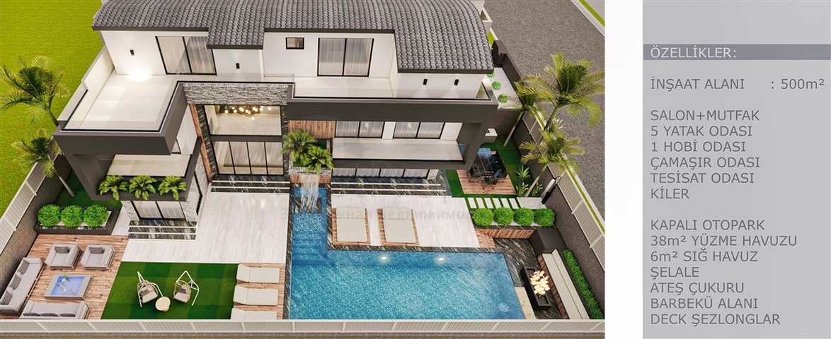 فيلا 6+1 في ارمينيك - حي أنطاليا