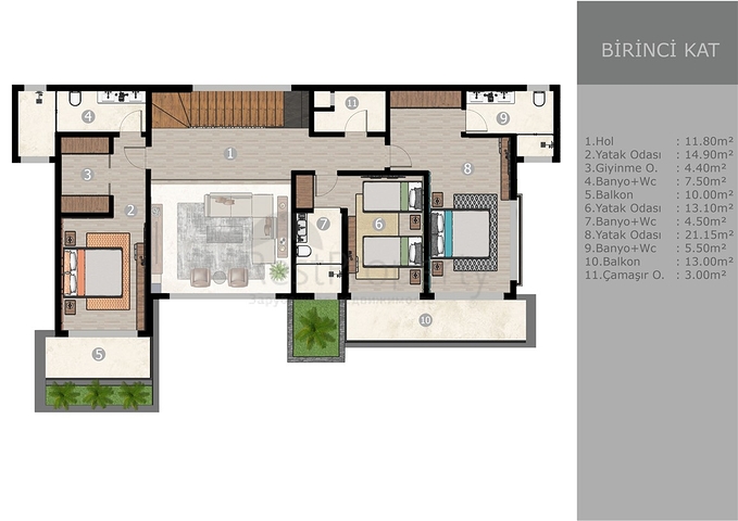 فيلا 6+1 في ارمينيك - حي أنطاليا