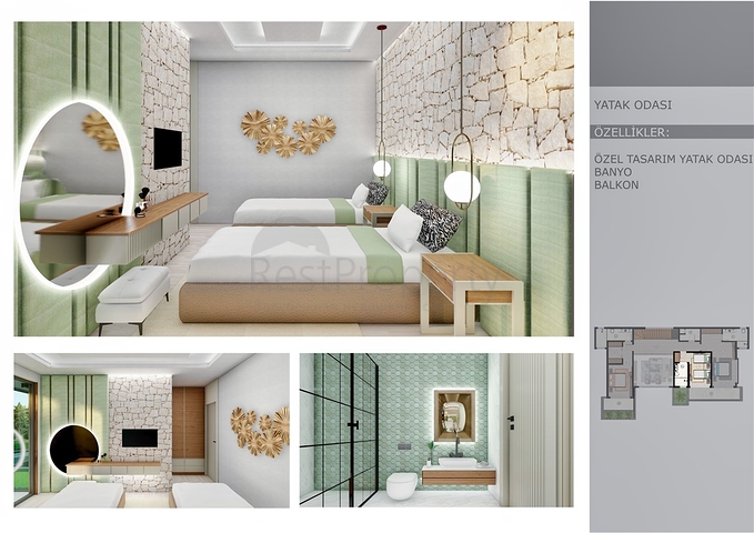 فيلا 6+1 في ارمينيك - حي أنطاليا