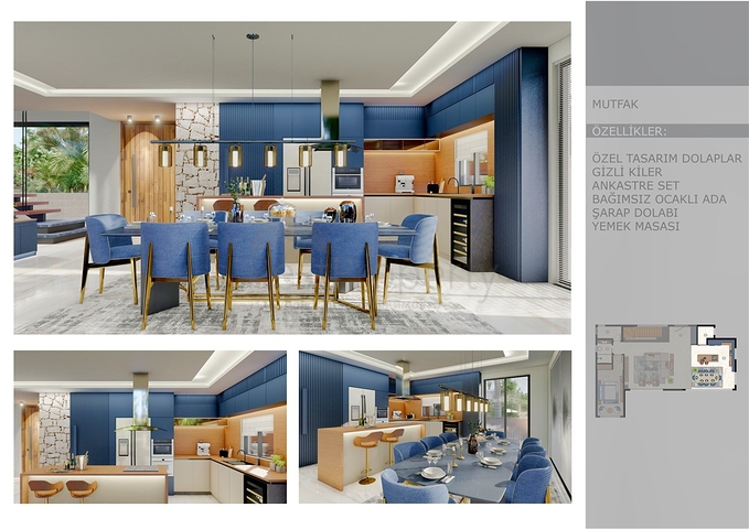 فيلا 6+1 في ارمينيك - حي أنطاليا