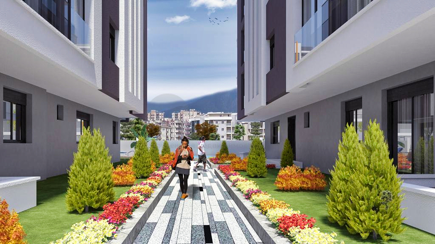 مجمع سكني في وسط أنطاليا ، بالقرب من البحر 