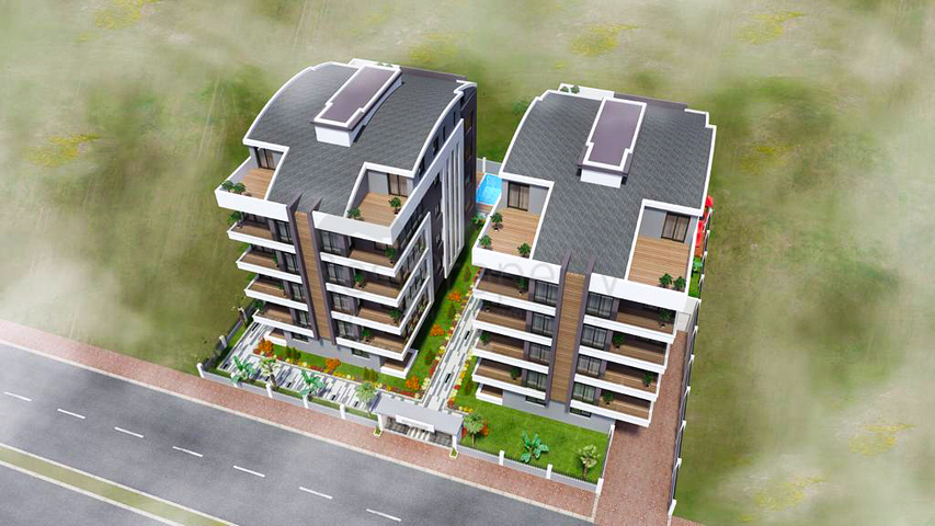 مجمع سكني في وسط أنطاليا ، بالقرب من البحر 