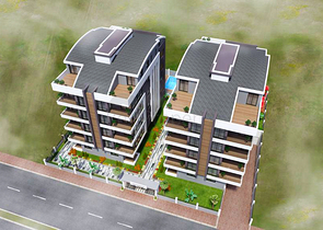 مجمع سكني في وسط أنطاليا ، بالقرب من البحر 