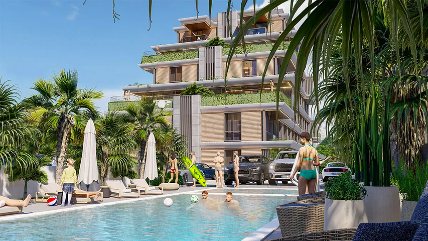 شقق 1+1 في التينتاس-منطقة أنطاليا 