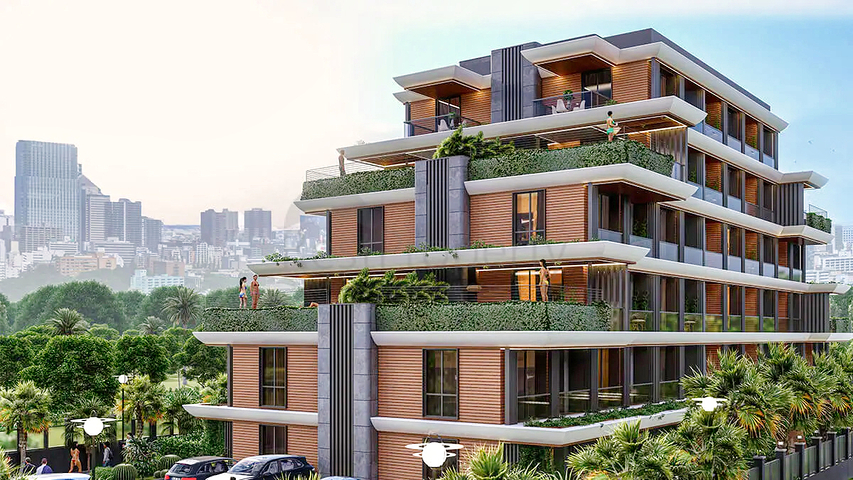 شقق 1+1 في التينتاس-منطقة أنطاليا 