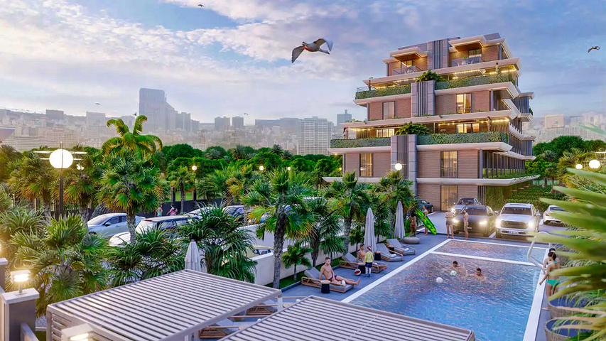 شقق 1+1 في التينتاس-منطقة أنطاليا 