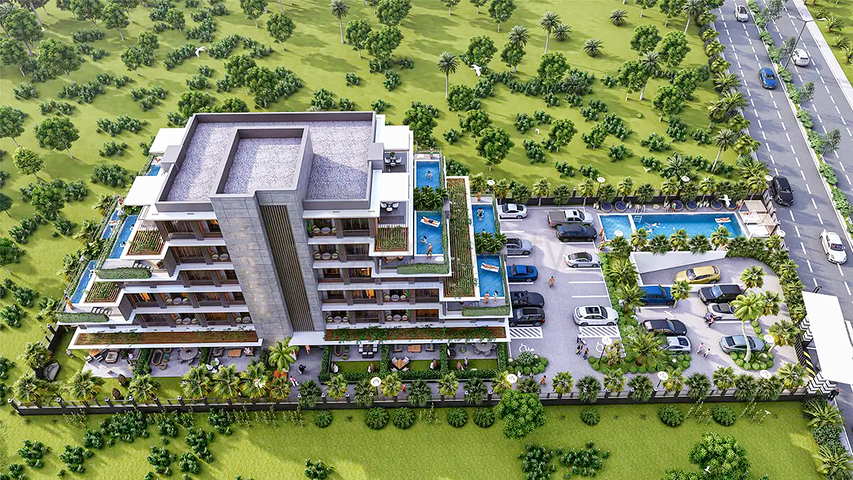 شقق 1+1 في التينتاس-منطقة أنطاليا 