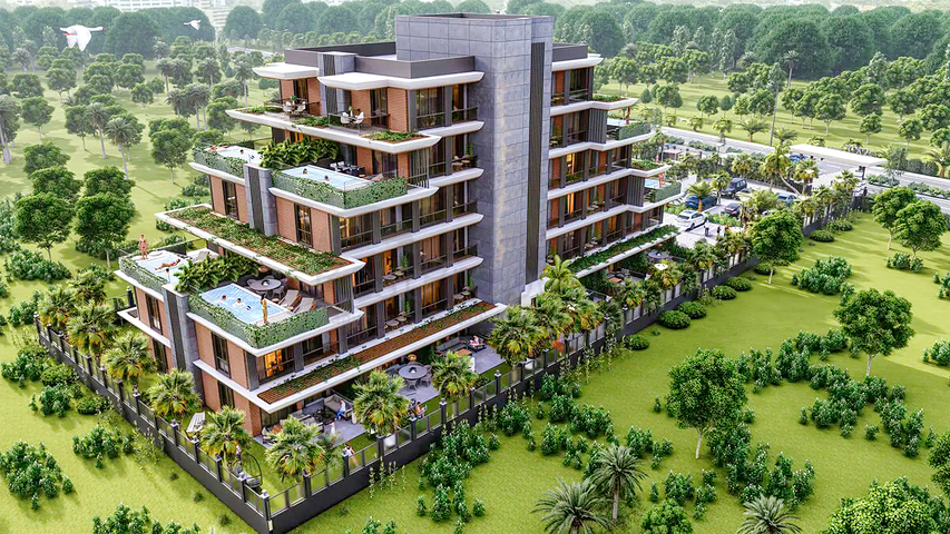 شقق 1+1 في التينتاس-منطقة أنطاليا 