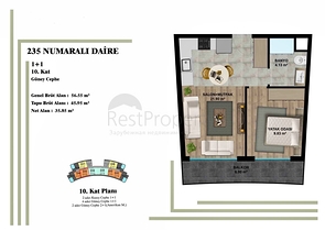 شقق 1+1 في التينتاس-منطقة أنطاليا