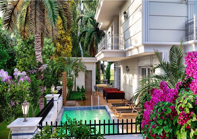 فيلا 5 + 1 في حي ارمينيك انطاليا