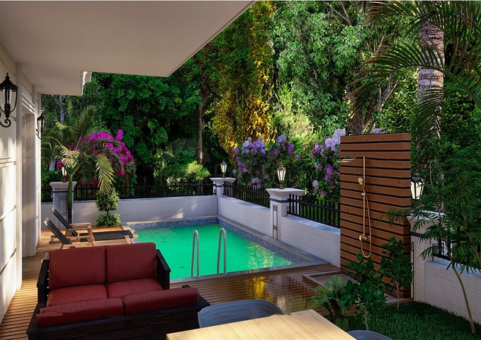 فيلا 5 + 1 في حي ارمينيك انطاليا