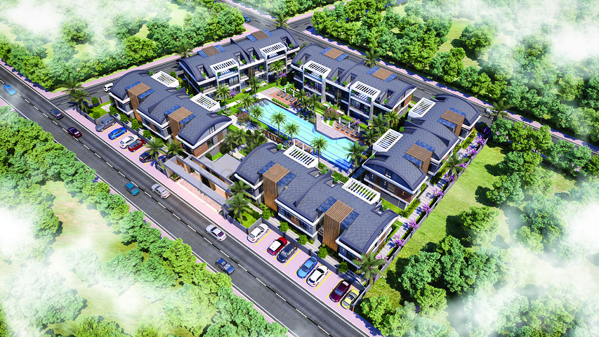 شقق دوبلكس 1+1 و 2+1 في منطقة بيليك أنطاليا