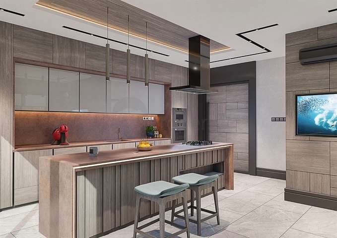 فيلا 6 + 1 في حي إرمينيك أنطاليا