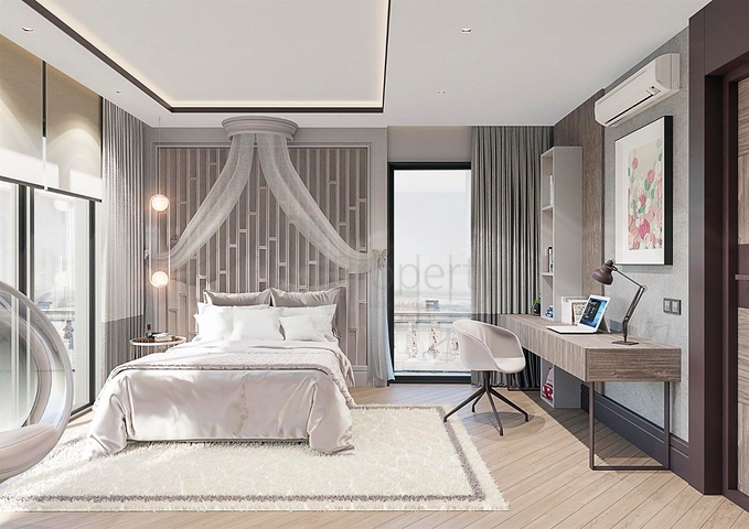 فيلا 6 + 1 في حي إرمينيك أنطاليا