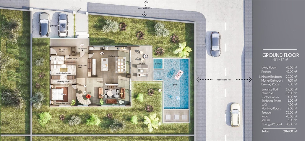 فيلا 4 + 1 في منطقة بيليك أنطاليا 