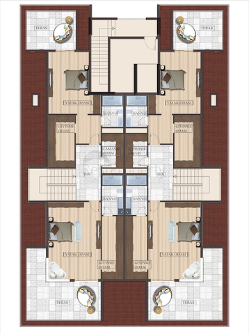 شقة بتخطيط5+1 في أحد المجمعات الفاخرة على الخط الأول من البحر في منطقة كاستل – ألانيا
