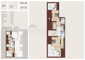 شقة بتخطيط5+1 في أحد المجمعات الفاخرة على الخط الأول من البحر في منطقة كاستل – ألانيا