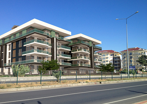 شقة بتخطيط5+1 في أحد المجمعات الفاخرة على الخط الأول من البحر في منطقة كاستل – ألانيا