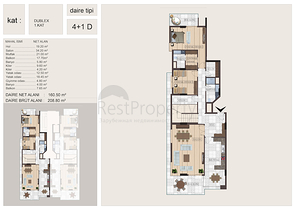 شقة بتخطيط5+1 في أحد المجمعات الفاخرة على الخط الأول من البحر في منطقة كاستل – ألانيا