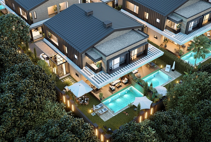 فيلا 4+1 في دوشيمالتي-منطقة أنطاليا