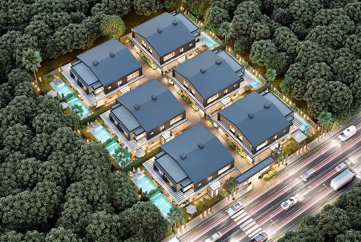 فيلا 4+1 في دوشيمالتي-منطقة أنطاليا