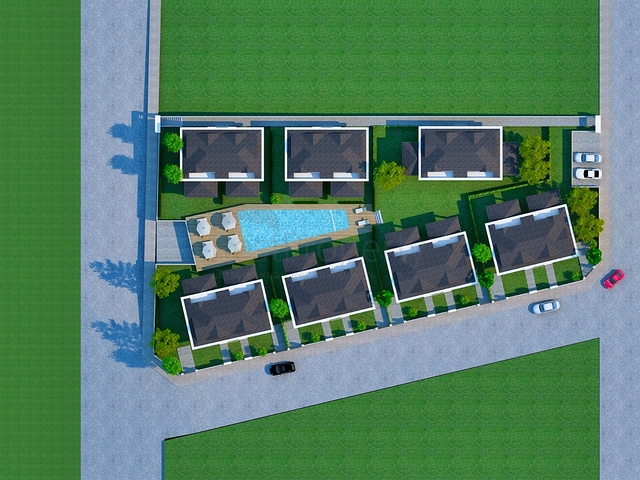 فلل في مجمع 3 + 1 في منطقة كيمير - أنطاليا 