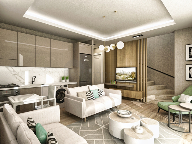 فلل في مجمع 3 + 1 في منطقة كيمير - أنطاليا 