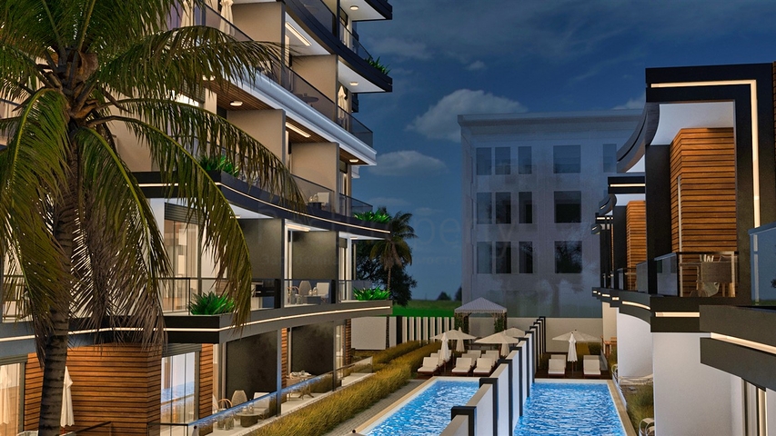 فيلات 3 + 1 في ألتينتاس - منطقة أنطاليا 