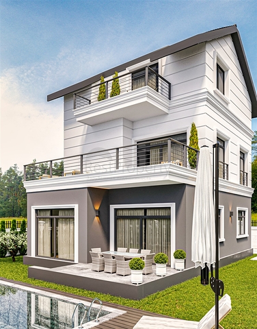 فيلا 4 + 1 في منطقة بيليك أنطاليا 