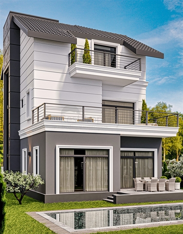 فيلا 4 + 1 في منطقة بيليك أنطاليا 