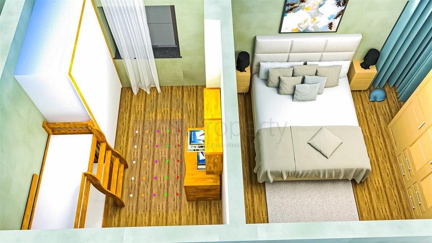 شقق تخطيط 1+1 2+1 في ارمينيك-حي أنطاليا 