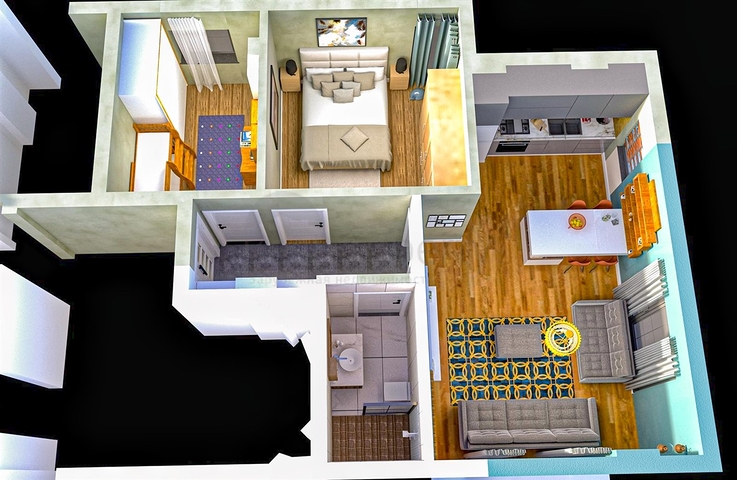 شقق تخطيط 1+1 2+1 في ارمينيك-حي أنطاليا 